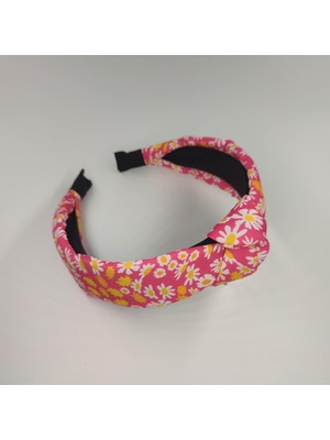 Tedz Collection Pembe Çiçek Desenli Düğümlü Taç