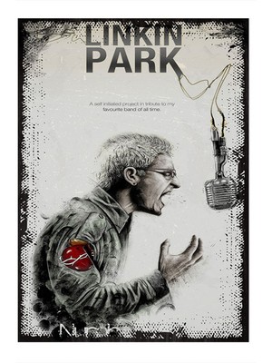 Ekart Linkin Park Rock Müzik Desenli Ahşap Tablo