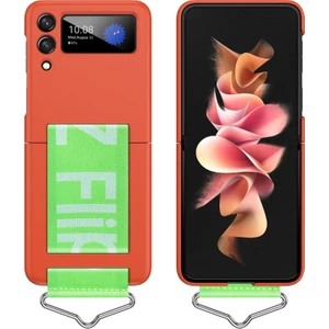 For Samsung Galaxy Z Flip 4 Macaroon Kıpırdama Sağ Plastik Cep Telefonu Kılıfları Kılıflar (Yurt Dışından)
