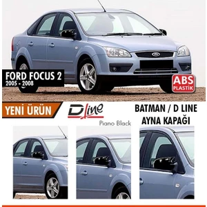 Ford Focus  2 Hb-Sedan 2004-2008 Parlak Siyah Boyalı Batman Ayna Kapağı