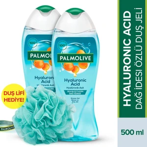 Hyaluronic Acid Doğal Dağ Idesi Özlü Banyo Ve Duş Jeli 500 Ml X2 Adet + Duş Lifi