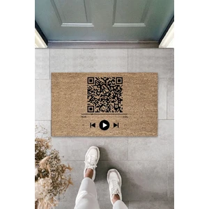 Dormot Home Modern Dijital Baskı - Kişiye Özel Spotify Qr Kodlu Kişiye Özel Kapı Önü Paspası