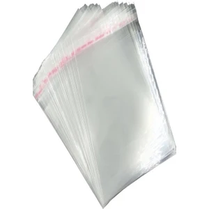 Özdem Ambalaj  9X15 cm Yapışkanlı Jelatin Poşet Bantlı Şeffaf Opp Torba Paket SİGARA VE TOKA JELATİNİ - 1000