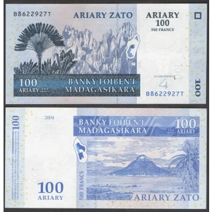 3Alp Koleksiyon Madagaskar, 100 Ariary (2004) P#86C Çil Eski Yabancı Kağıt Para