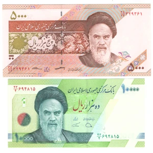 3Alp Koleksiyon Iran, 5.000-10.000 Riyal  Eski Yabancı Kağıt Para