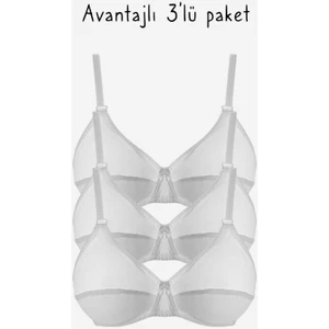 556 Beyaz Sütyen 3lü Paket
