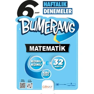 Günay Yayınları 6. Sınıf Bumerang 32 Haftalık Matematik Denemesi