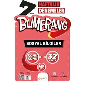 Günay Yayınları 7. Sınıf Bumerang 32 Haftalık Sosyal Bilgiler Denemesi
