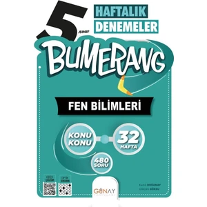 Günay Yayınları 5. Sınıf Bumerang 32 Haftalık Fen Bilimleri Denemesi