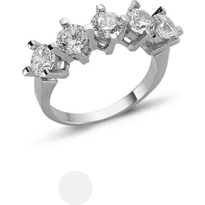 Modern Takı Kadın 925 Ayar Beştaş Gümüş Yüzük