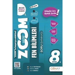 Günay Yayınları 8. Sınıf LGS  Yeni Zoom Fen Bilimleri Soru Bankası - 8 Zoom