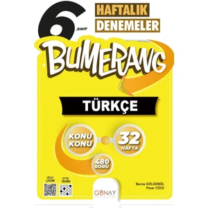 Günay Yayınları 6. Sınıf Bumerang 32 Haftalık Türkçe Denemesi