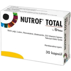 Thea Nutrof Total Balık Yağı, Lutein, Zeaksantin Ve Multivitamin Içeren Takviye Edici Gıda 30 Kapsül