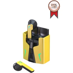Kingkong Bt5.2 Tws Kulakiçi Çift Modlu Enc Dokunmatik Kontrollü Kablosuz Bluetooth Oyun Kulaklığı Sarı