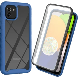 Samsung Galaxy A03 Için Bumper Yerleşik Ekran 360 Tam Koruma Kapaklı Kılıf (Yurt Dışından)