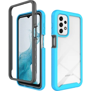 Samsung Galaxy A23 4g Için Çift Katmanlı Şeffaf Bumper Tam Koruma Kapaklı Kılıf (Yurt Dışından)