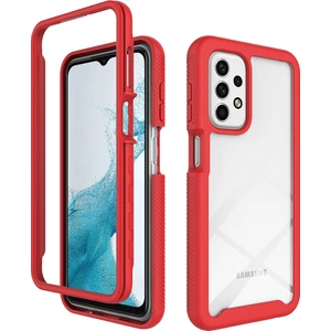 Samsung Galaxy A23 4g Için Çift Katmanlı Şeffaf Bumper Tam Koruma Kapaklı Kılıf (Yurt Dışından)