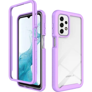 Samsung Galaxy A23 4g Için Çift Katmanlı Şeffaf Bumper Tam Koruma Kapaklı Kılıf (Yurt Dışından)