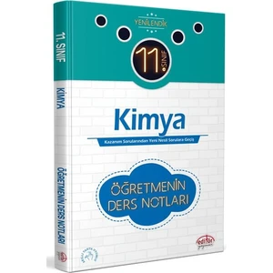 Editör Yayınları 11. Sınıf Kimya Öğretmenin Ders Notları