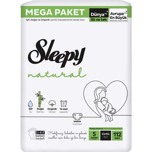 Natural Cırtlı Bebek Bezi Mega Paket 5 Numara 11-18 Kg 112 Adet