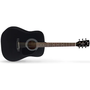 AD810BKS Akustik Gitar, Siyah Satin, Ladin Kapak, Arka