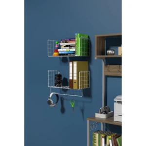 Full Reyon Ikili Set Dekoratif Ferforje Mutfak Banyo Ofis Salon Duvar Rafı