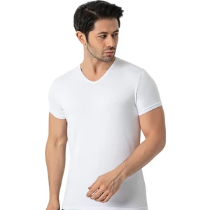 Lüx Drm 3'lü Ekonomik Paket, Bambu Kumaş, V Yakalı Likralı Erkek T-Shirt & Fanila