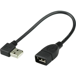 BK Teknoloji 90 Derece Sol Açılı USB 2.0 Erkek-Dişi Uzatma Kablosu 30CM