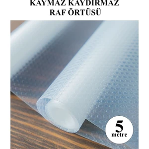 Pazar Kapısı Eva Raflık Kaymaz Dolap İçi Çekmece Raf Örtüsü Kaydırmaz 45 cm x 5 m