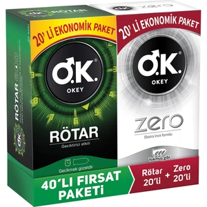 Rötar  20'Li Ve Zero 20'Li Prezervatif
