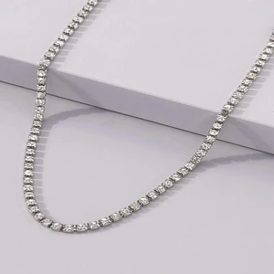 İrva Collection Kadın Gümüş Renk Taşlı Choker Su Yolu Kolye