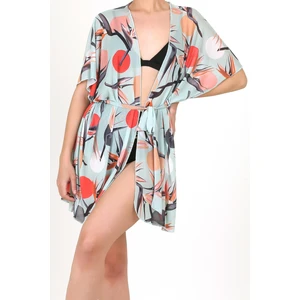 Pareo Plaj Elbisesi Kimono Std Sunset Mint