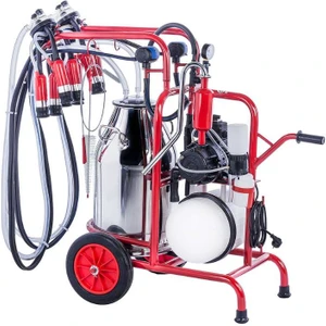 KM04096 Çift Sağım Tek Güğüm Süt Sağım Makinesi 40 Litre (Yağlı)