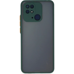 Xiaomi Poco C40 Kılıf Hux Arkası Buğulu Sert Mika Silikon + Ekran Koruyucu Nano