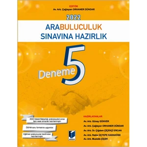 Adalet Yayınevi 2022 Arabuluculuk Sınavına Hazırlık 5 Deneme Adalet Yayınevi