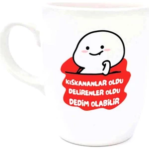 Palto Tasarım Kıskananlar Oldu Delirenler Oldu Dedim Olabilir Krem Oval Kupa