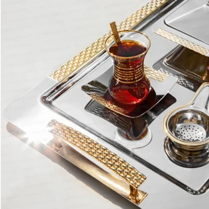 Sırma Altın Saten Çay Tabağı
