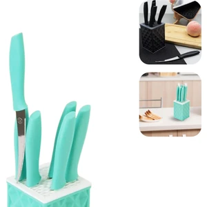 Standlı 6'lı Bıçak Seti Yeşil