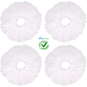Döner Başlıklı Mikrofiber Mop Yedeği 4'lü Ekonomik Set