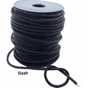 Bileklik ve Anahtarlık Için Yuvarlak Örgü Suni Deri Kordon 5mm 1 Metre