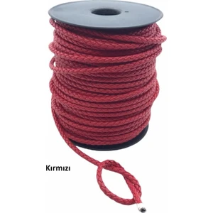 Bileklik ve Anahtarlık Için Yuvarlak Örgü Suni Deri Kordon 5mm 1 Metre