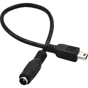 BK Teknoloji Dc Barrel Jack 5.5*2.1mm To Mini USB 5 Pin Çevirici Power Kablosu