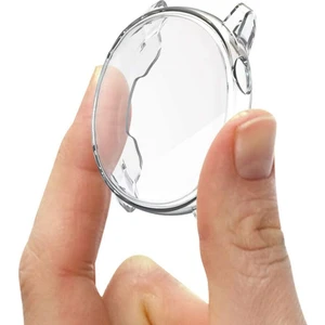 Samsung Active 2 44 mm ile Uyumlu Tam Kaplama Silikon Koruyucu Kılıf (Şeffaf)