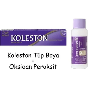 Koleston Tüp Boya 50 Ml - 77.44 Kor Ateşi Kızılı + 30 Vol Oksidan Peroksit