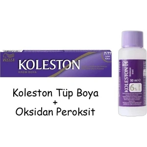 Koleston Tüp Boya 50 Ml - 7.77 Işıltılı Kahve + 20 Vol Oksidan Peroksit