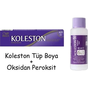 Koleston Tüp Boya 50 Ml - 6.4 Kızıl Bakır + 20 Vol Oksidan Peroksit