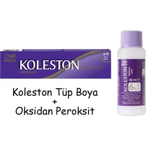 Koleston Tüp Boya 50 Ml - 3.0 Koyu Kahve + 20 Vol Oksidan Peroksit