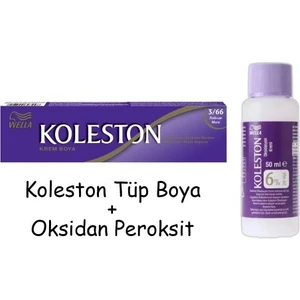 Koleston Tüp Boya 50 Ml - 3.66 Patlıcan Moru + 20 Vol Oksidan Peroksit