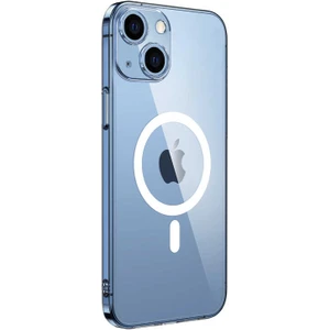 Case 4U Apple iPhone 14 Plus Kılıf Kamera Korumalı Magsafe Sert PC Porto Kapak Şeffaf