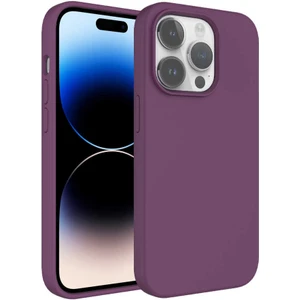 Case 4U Apple iPhone 14 Pro Max Kılıf 3D Lansman Silinebilir Yüzey Sert Kivi Kapak Mor